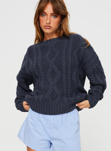 Anaya Oversized Sweater Navy