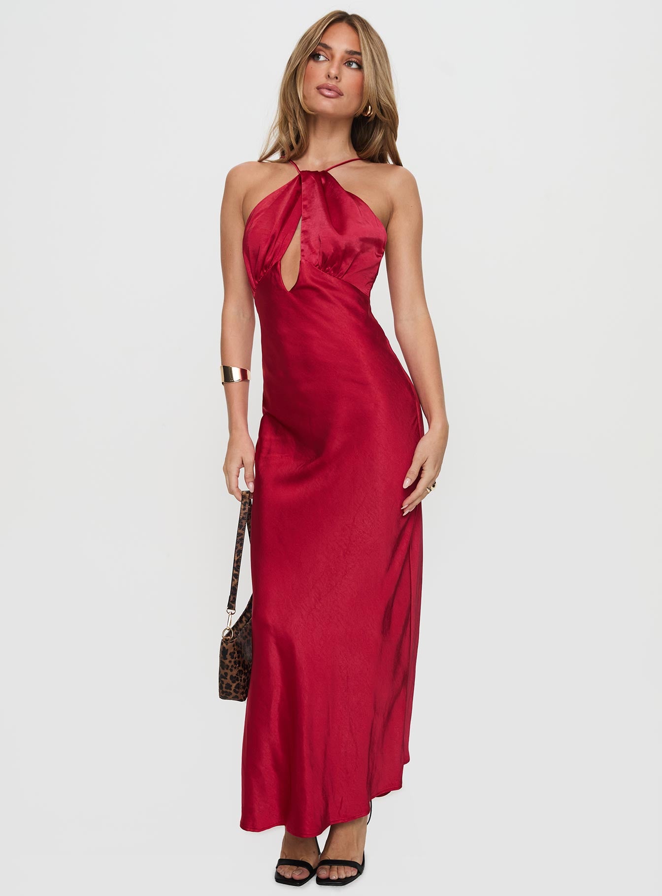 Saja Cut Out Maxi Dress Red | Princess Polly Saja Cut Out Maxi Dress Red | Princess Polly