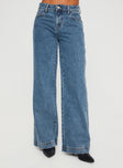 product Princess Polly High Waisted  Jankins Baggy Jeans Mid Wash