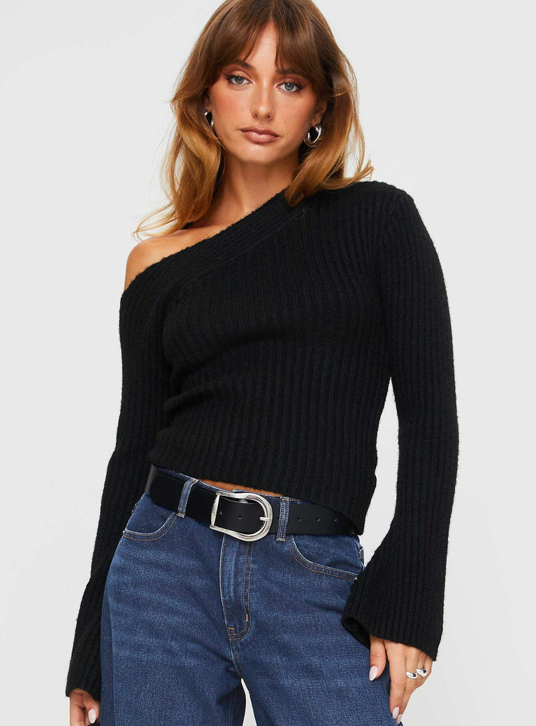 Phillips Cold Shoulder Sweater Black