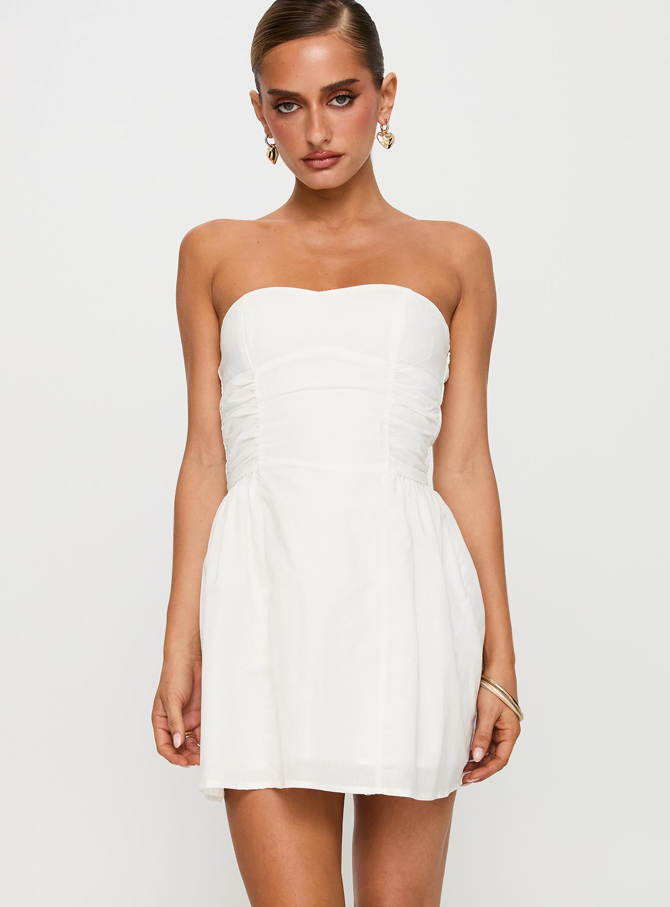 Sybille Strapless Mini Dress | White | Womens Sybille Strapless Mini Dress | White | Womens