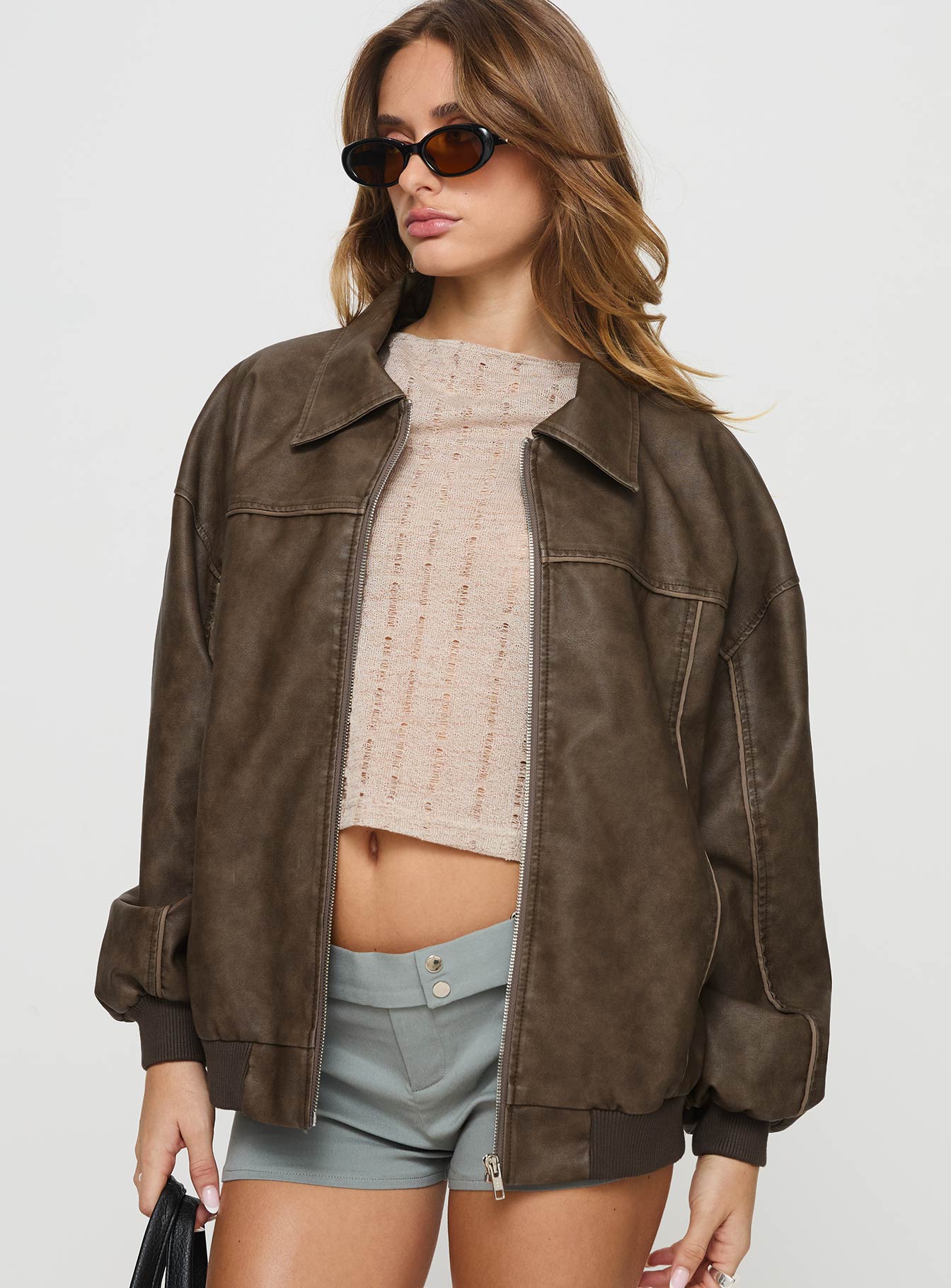 Brown Leather sale Jacket