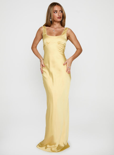 Dasha Maxi Dress Lemon | Princess Polly Dasha Maxi Dress Lemon | Princess Polly