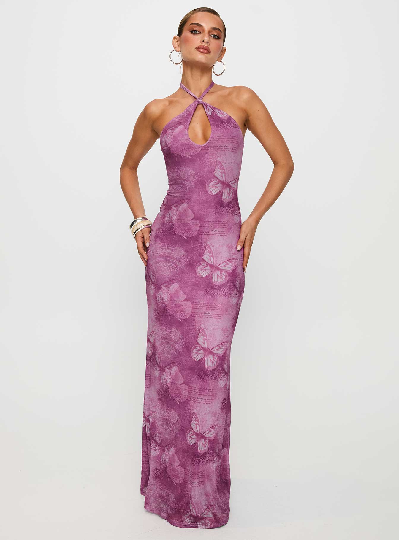 Nathaleia Halter Maxi Dress Purple | Princess Polly Nathaleia Halter Maxi Dress Purple | Princess Polly