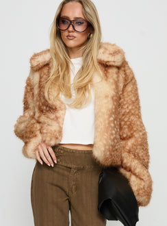 Dawnn Faux Fur Jacket Animal