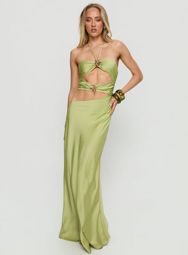 Green Satin Dresses