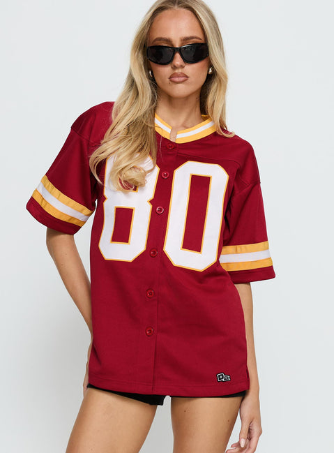 USC Football Button Down Jersey Cardinal