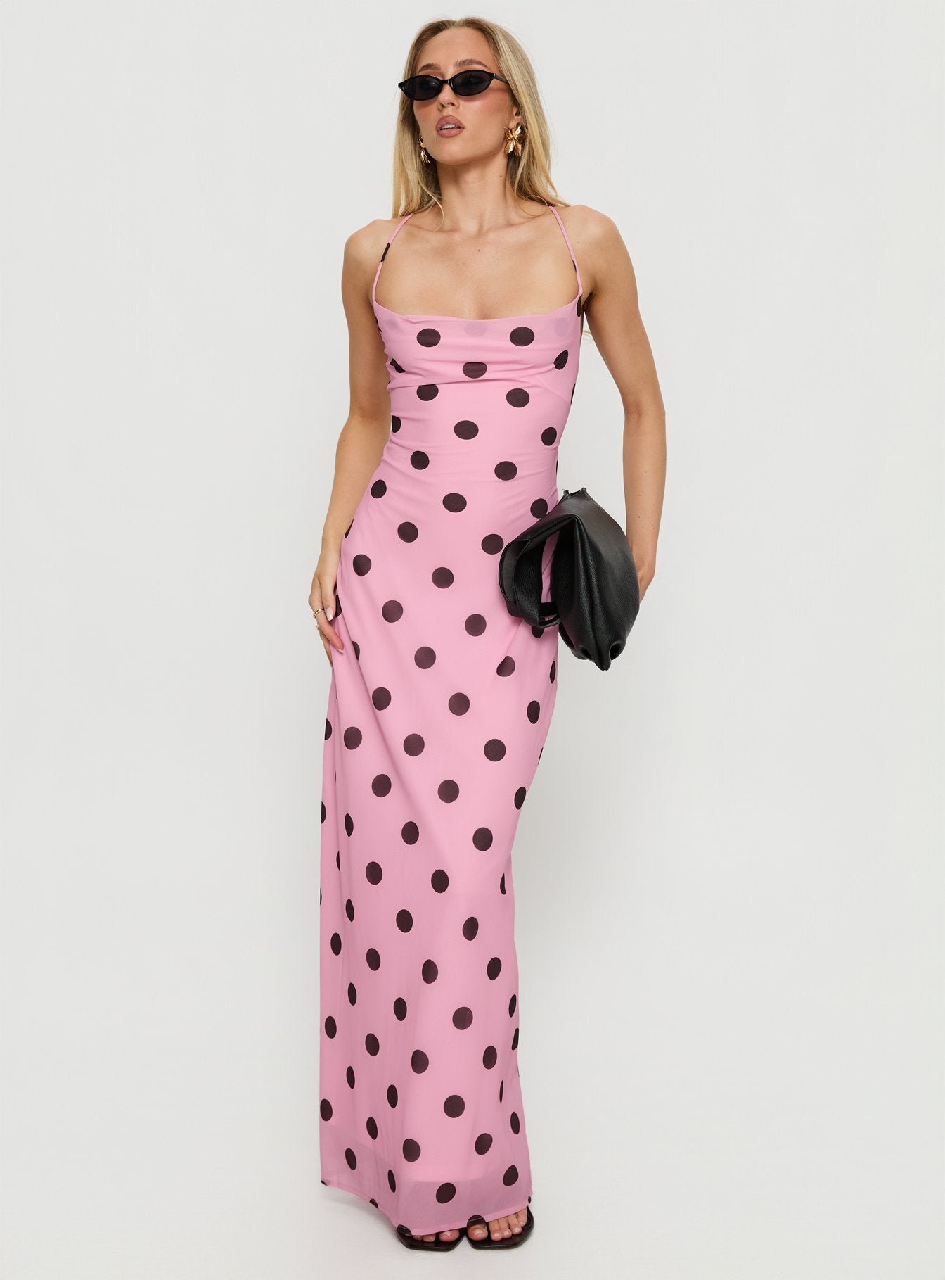 Celena Maxi Dress Pink | Brown Polka Dot | Pink | Brown Polka Dot | Womens | Princess Polly Lower Impact Celena Maxi Dress Pink | Brown Polka Dot | Pink | Brown Polka Dot | Womens | Princess Polly Lower Impact
