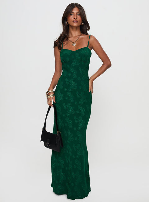 Ginette Maxi Dress Forest Green | Princess Polly Ginette Maxi Dress Forest Green | Princess Polly