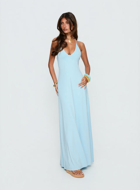 baby blue maxi dresses Palmas Halter Maxi Dress | Baby Blue | Womens