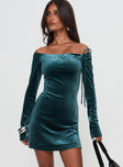 Intertwine Long Sleeve Mini Dress Forest Green