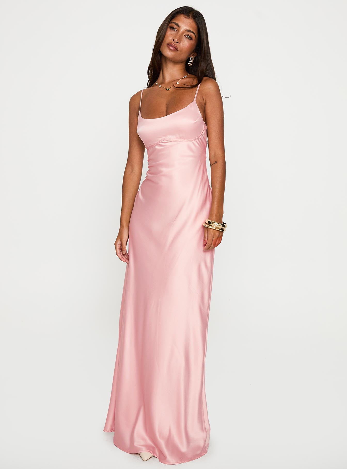 open lace back dress Princess Polly Women's Ravia Satin Maxi Slipdress - Pink open lace back dress Princess Polly Women's Ravia Satin Maxi Slipdress - Pink