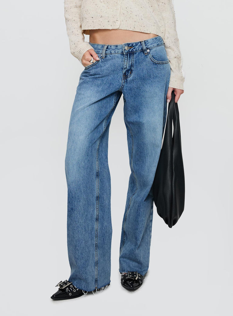 Sabryna Low Rise Jeans Blue