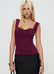 Kyrie Longline Corset Top Purple