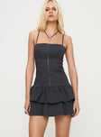 Jazzmin Mini Dress Charcoal