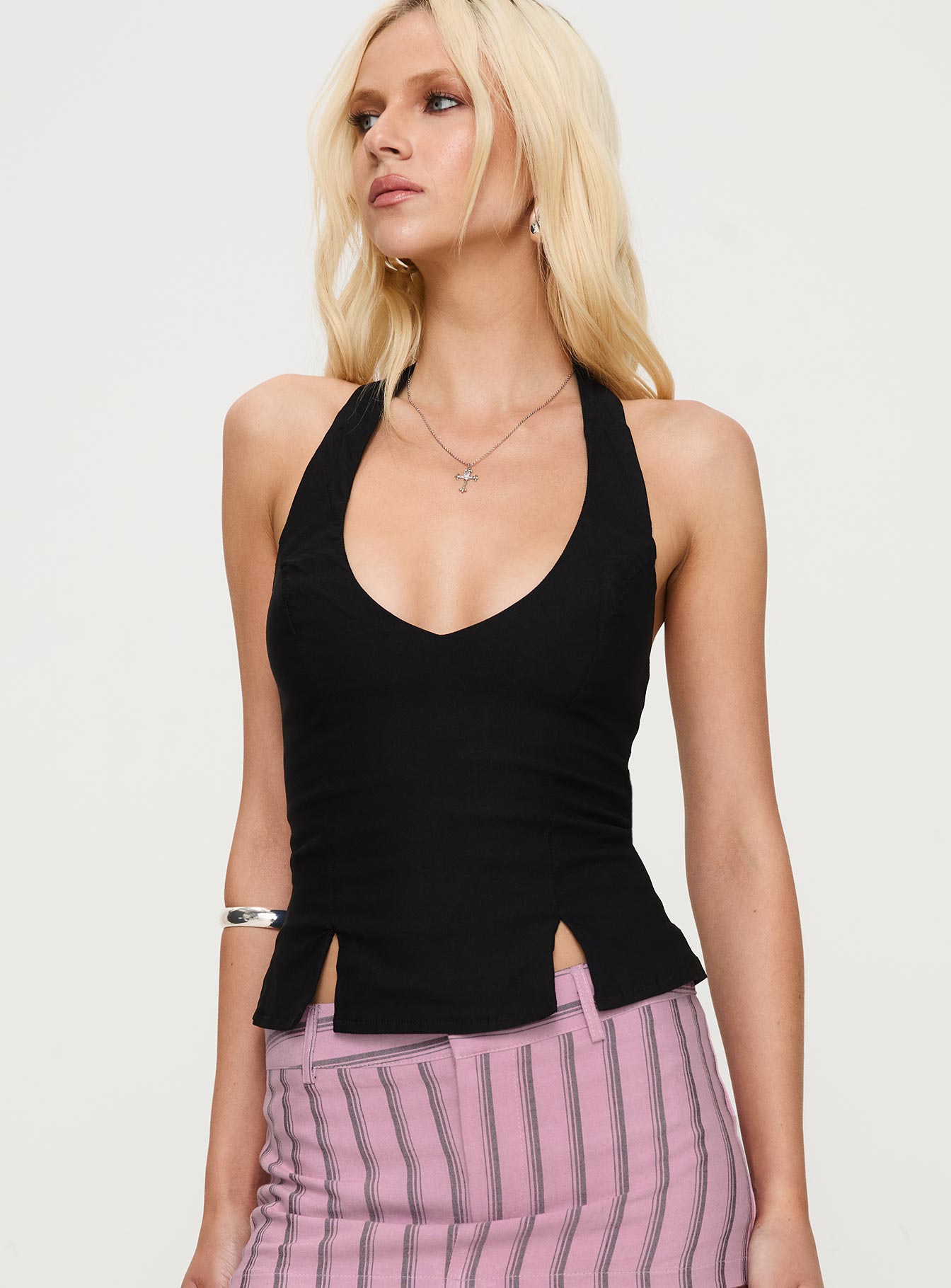 Childers Halter Top Black | Princess Polly