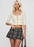 front view of model wearing Princess Polly Cannon Skort Multi Tall 