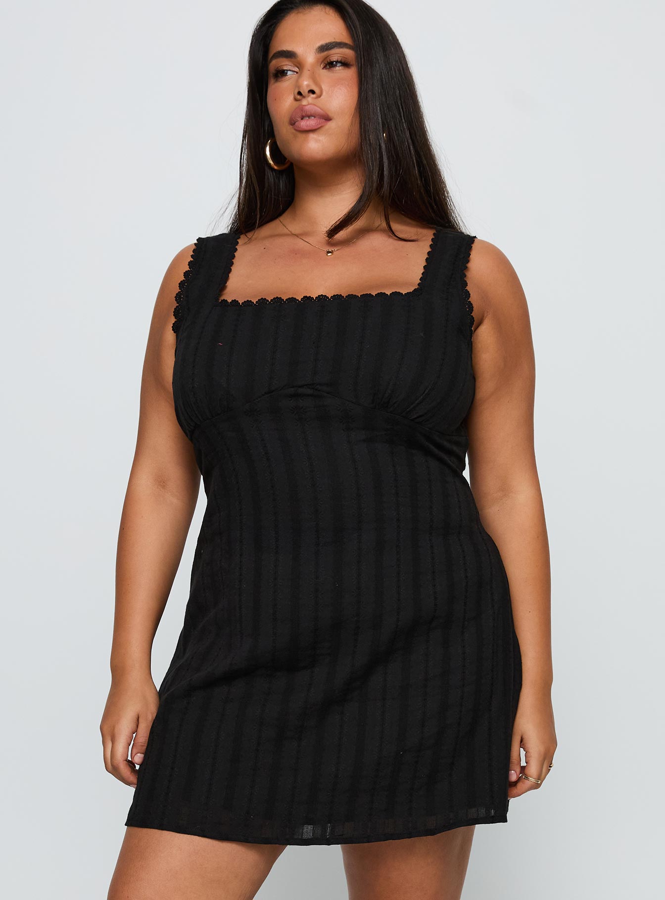 princess polly dress sizing Ortega Mini Dress Curve | Black | Womens