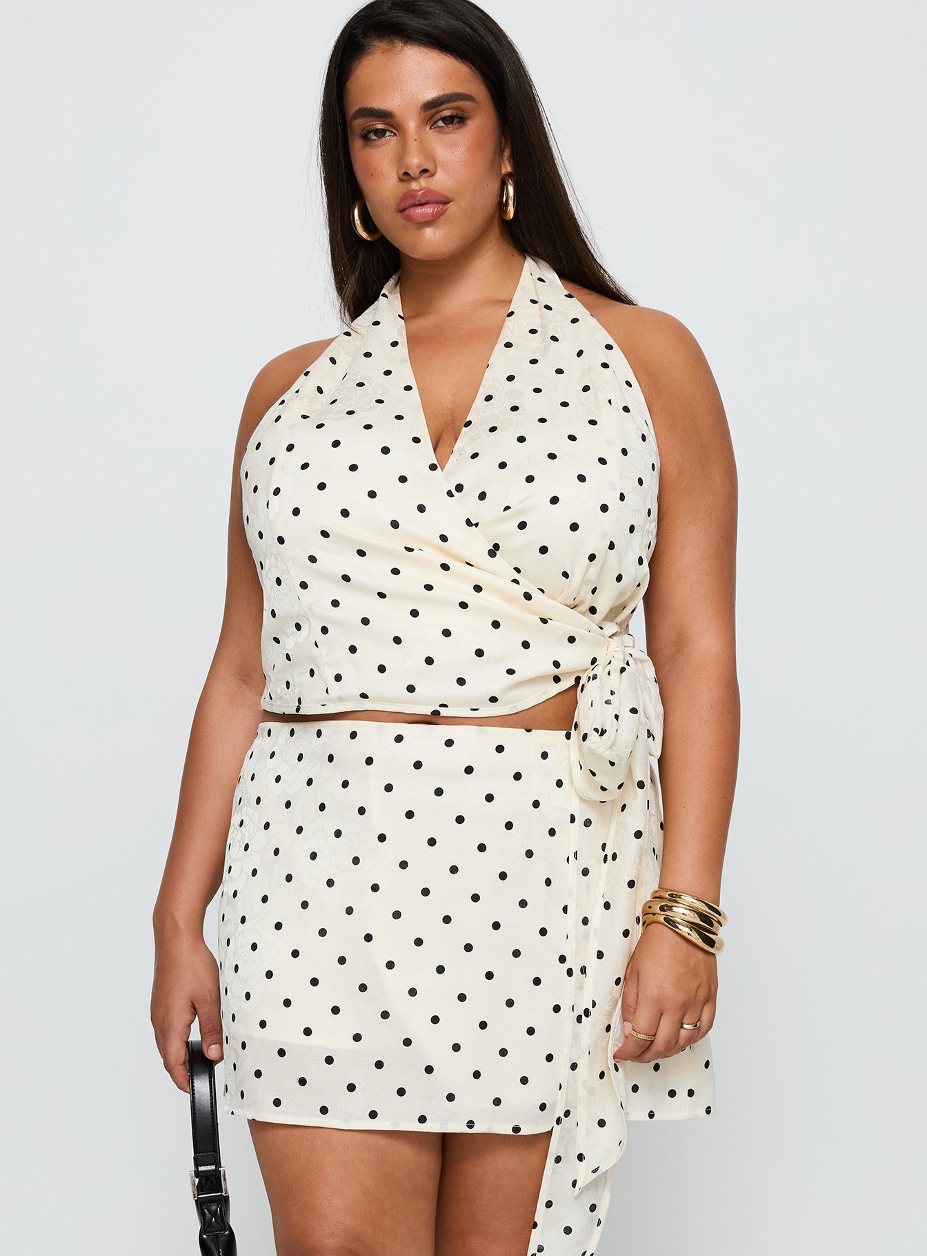 Beffanie Halter Wrap Set Polka Dot Curve