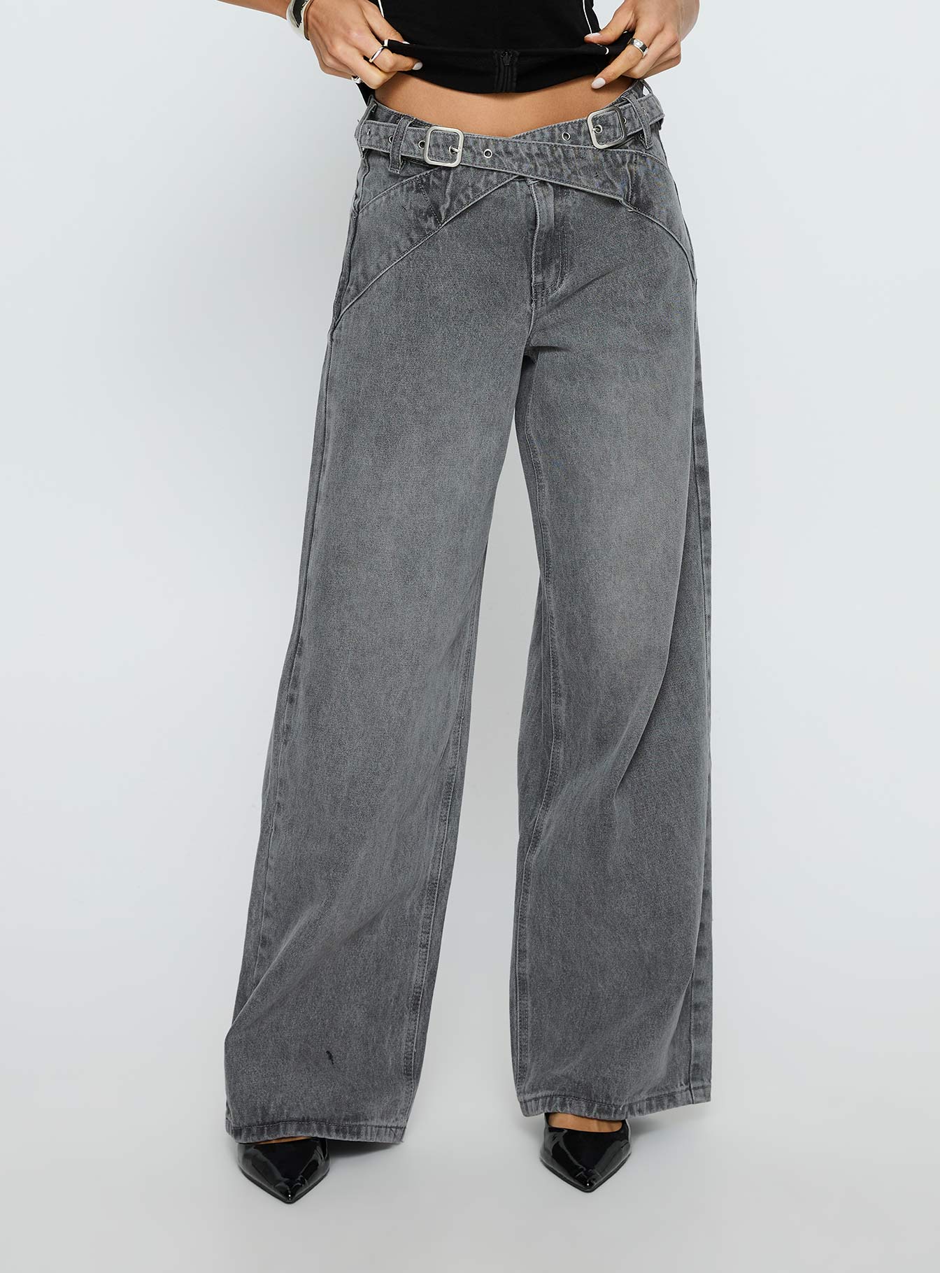 Mckinley Denim Cargo Pant Washed Grey | Princess Polly