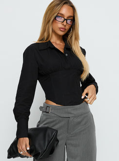 Darvell Corset Shirt Black