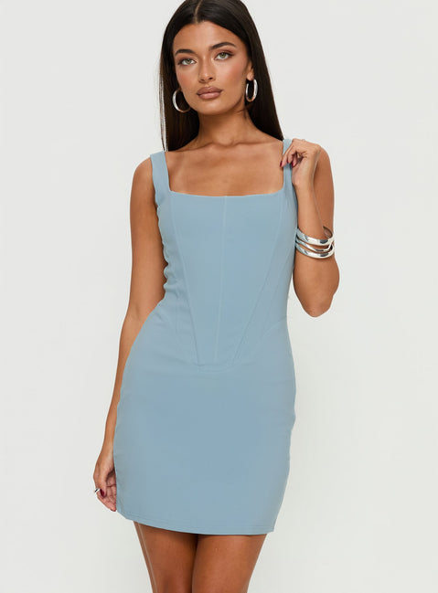 dusty blue corset dress Sasha Strapless Corset Gown main image 0