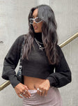 Zahara Cropped Turtleneck Sweater Black Petite