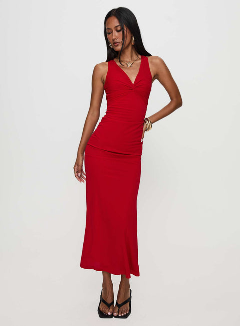 Mesmerise Halter Maxi Dress Red | Princess Polly Mesmerise Halter Maxi Dress Red | Princess Polly