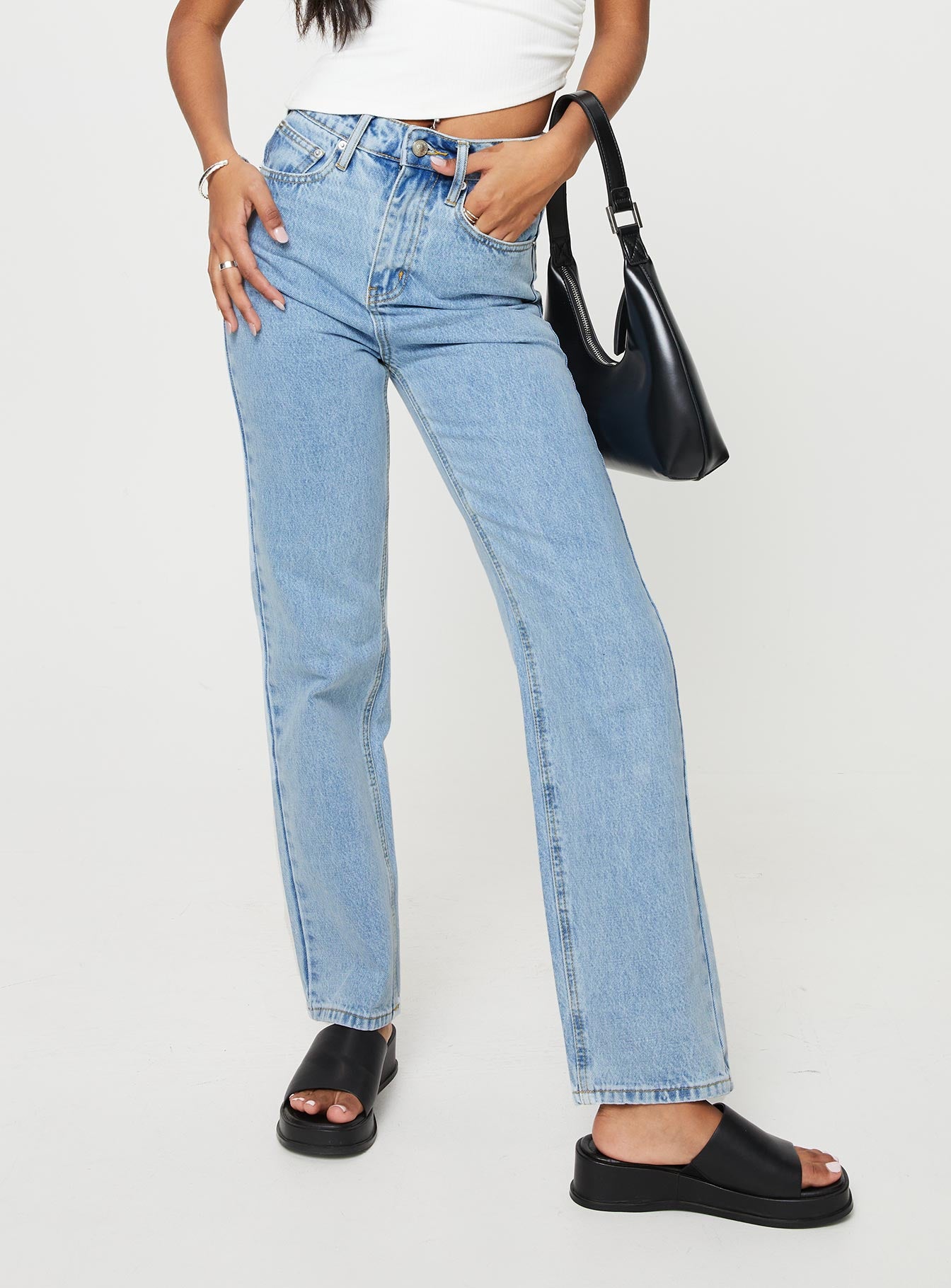 Faded Color Distressed Denim Jeans In LIGHT BLUE | ZAFUL 2024
