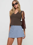 Gigi Skort Blue Stripe