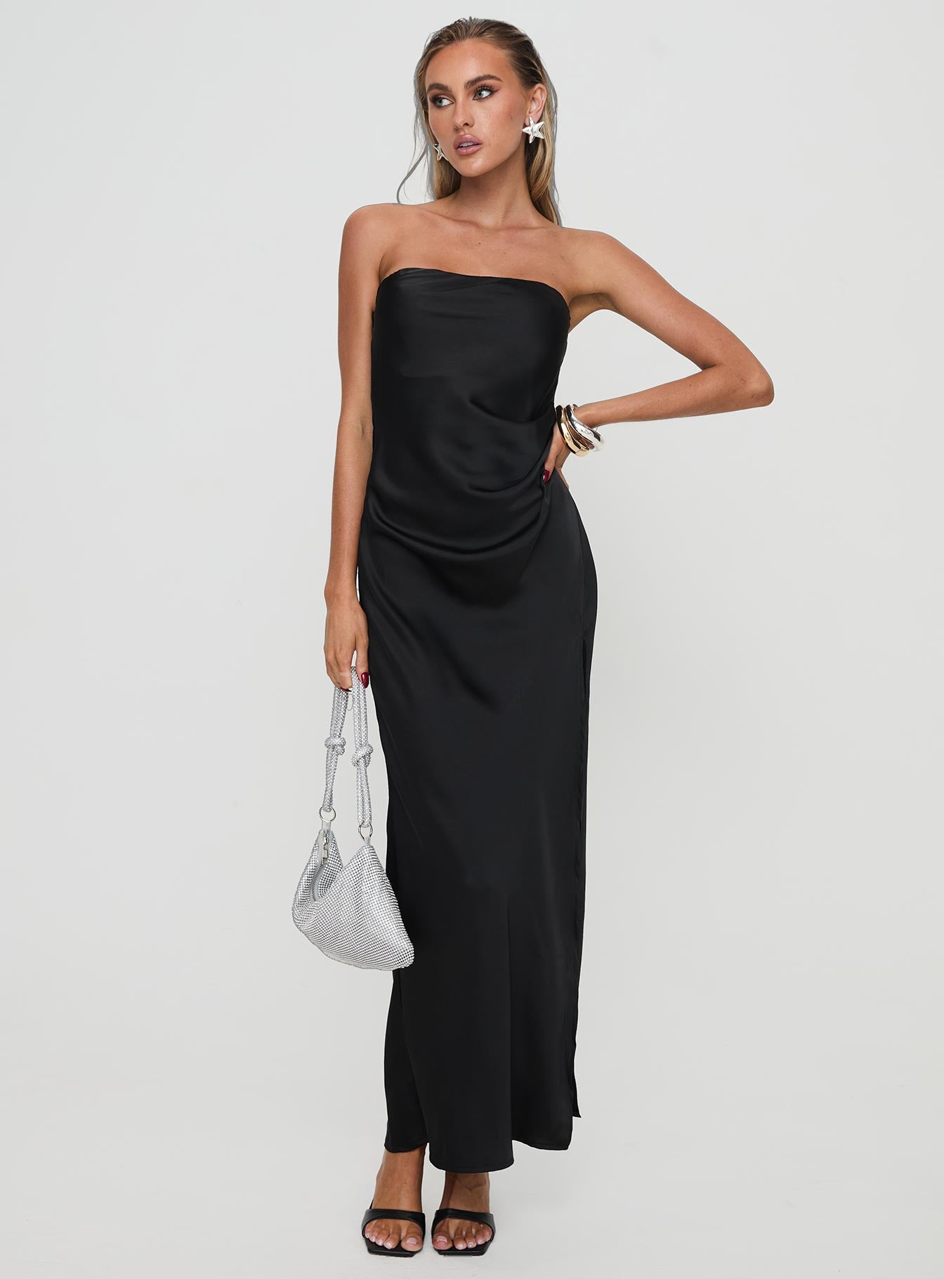 Marlisa strapless maxi dress black