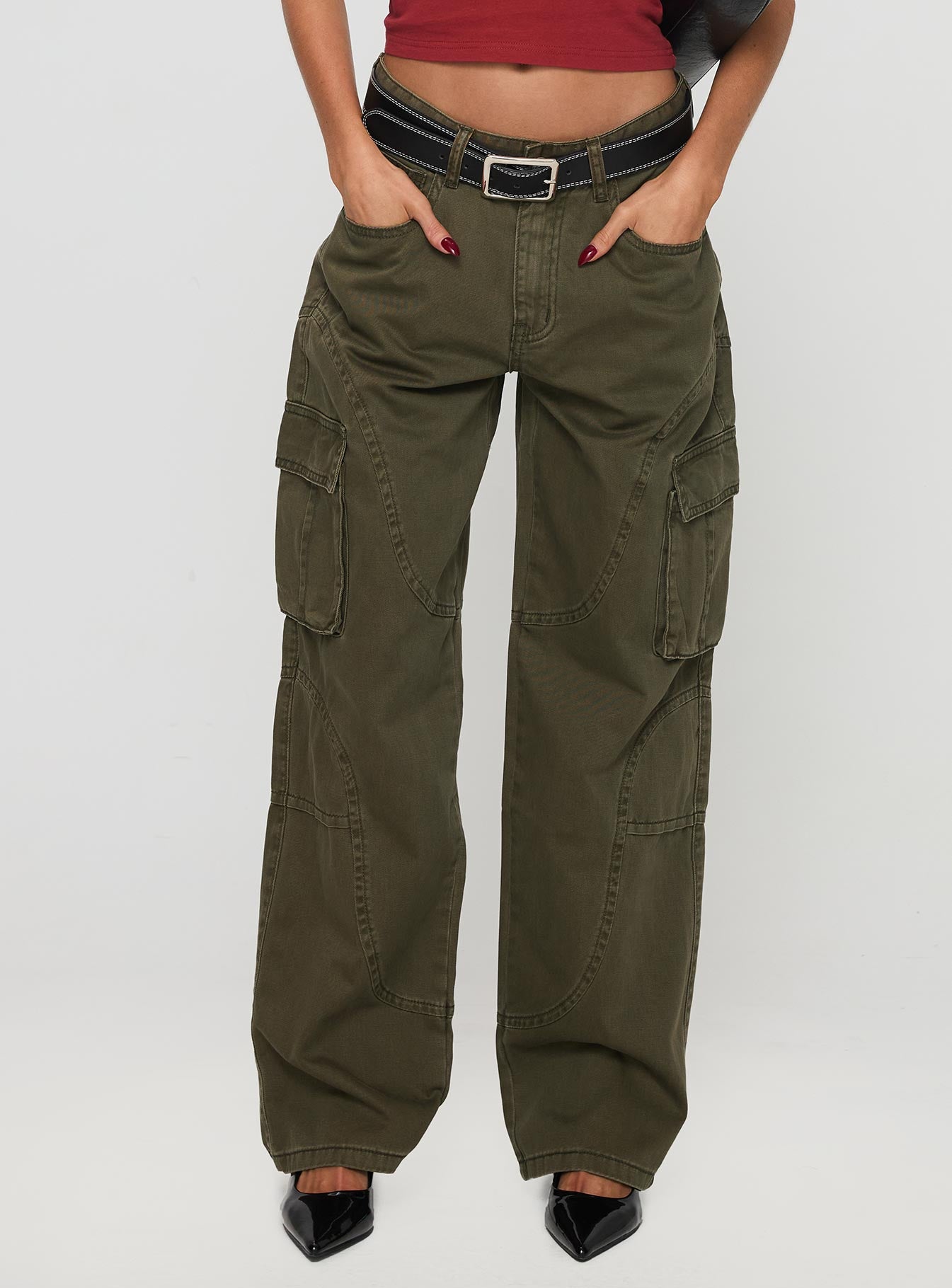 Ahstin cargo jeans green