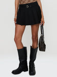 Sydnea Pleat Mini Skirt Black