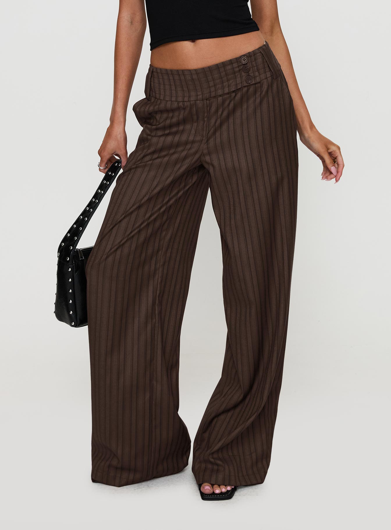 brown dress slacks for women Cedars Low Rise Pant | Brown Stripe | Womens