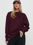 All Day Crewneck Sweatshirt Wine