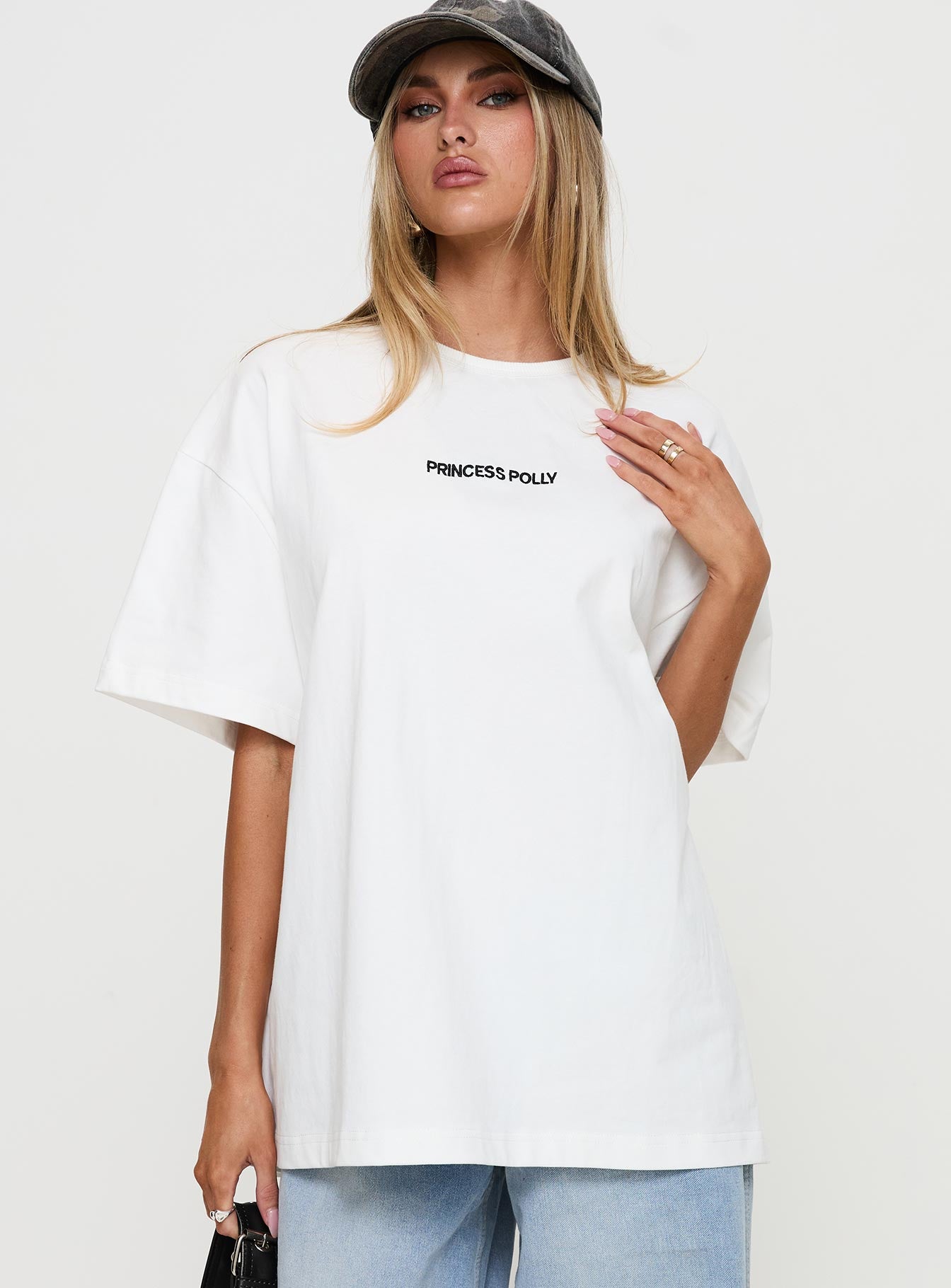 Power Play Active Oversized Tee White
