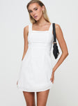 Weavery Mini Dress White
