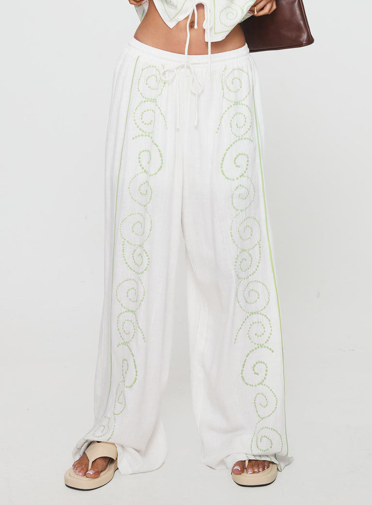 Kindred Pants White / Green