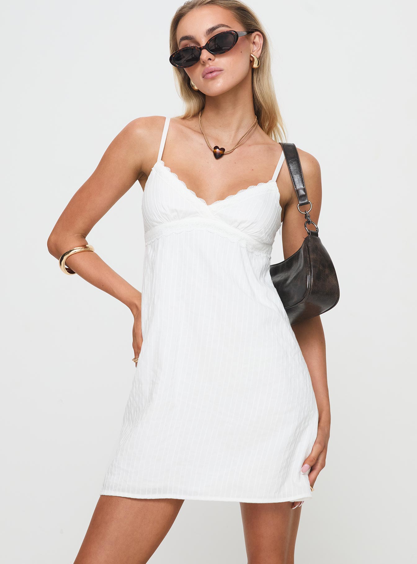 Lunya mini dress white