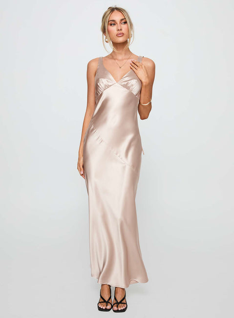 Northern Star Maxi Dress Champagne | Princess Polly Northern Star Maxi Dress Champagne | Princess Polly