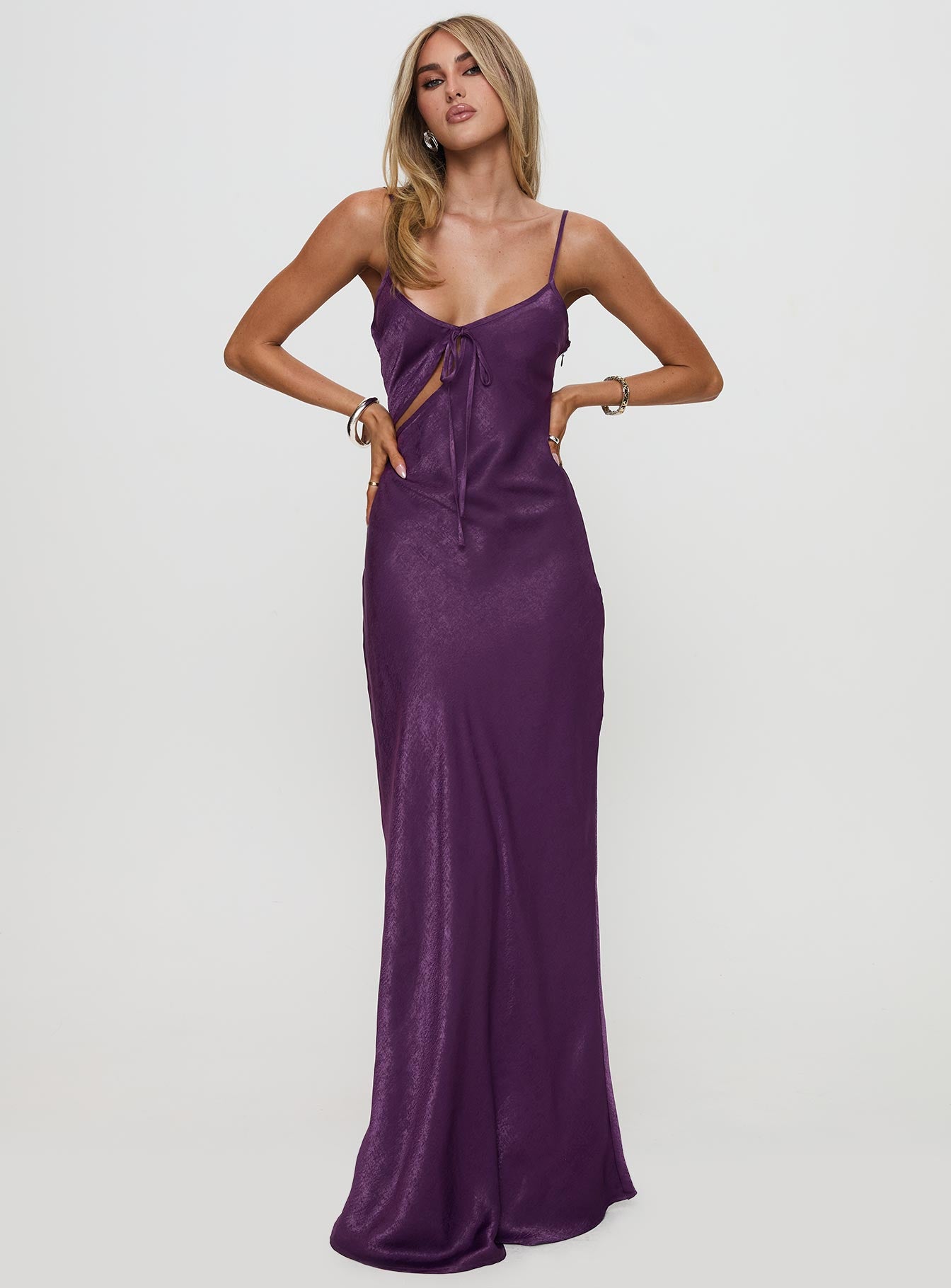 Linger Bias Cut Maxi Dress Purple | Princess Polly Linger Bias Cut Maxi Dress Purple | Princess Polly