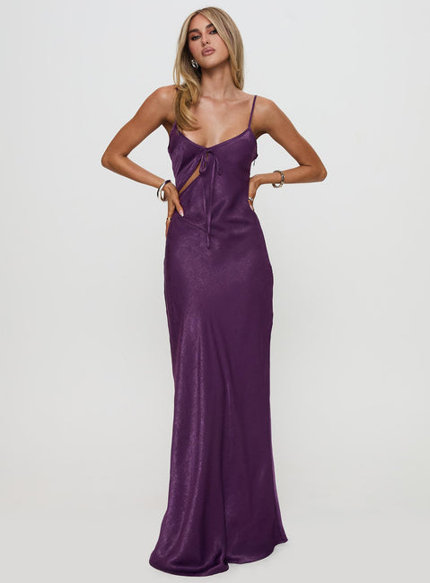 Linger Bias Cut Maxi Dress Purple | Princess Polly Linger Bias Cut Maxi Dress Purple | Princess Polly