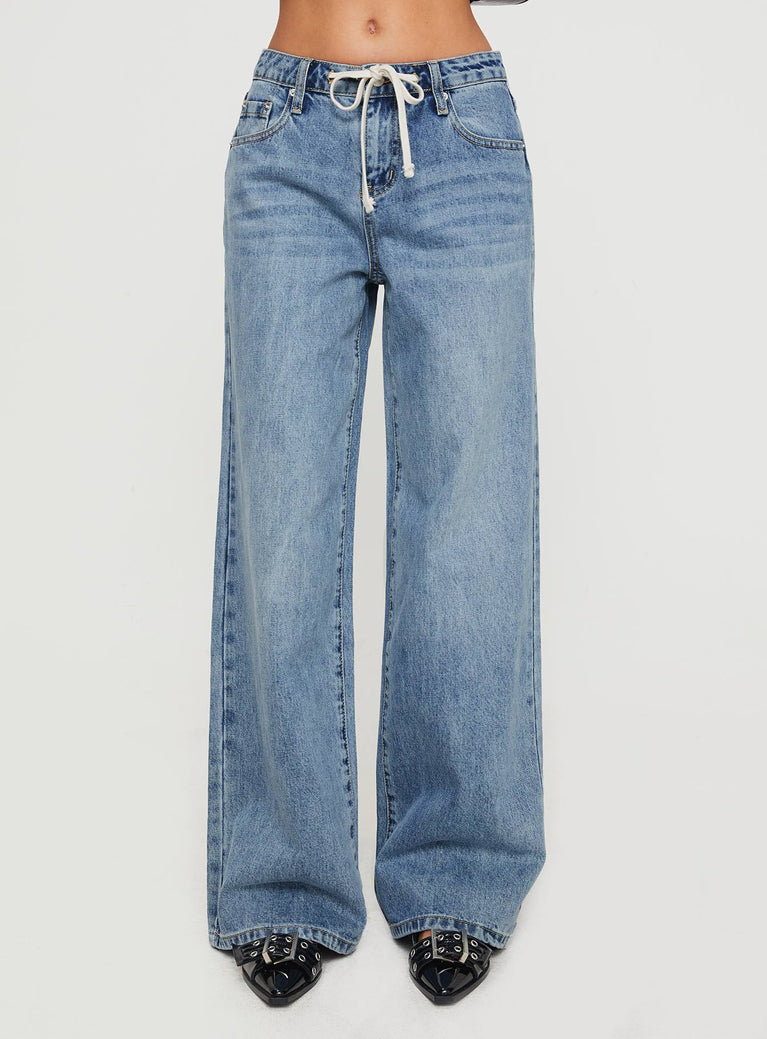 Mellowed Out Slouchy Jeans Mid Blue