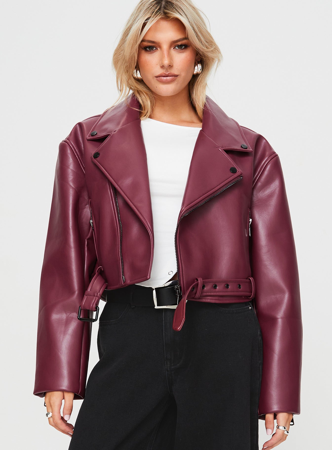 Staten island jacket burgundy