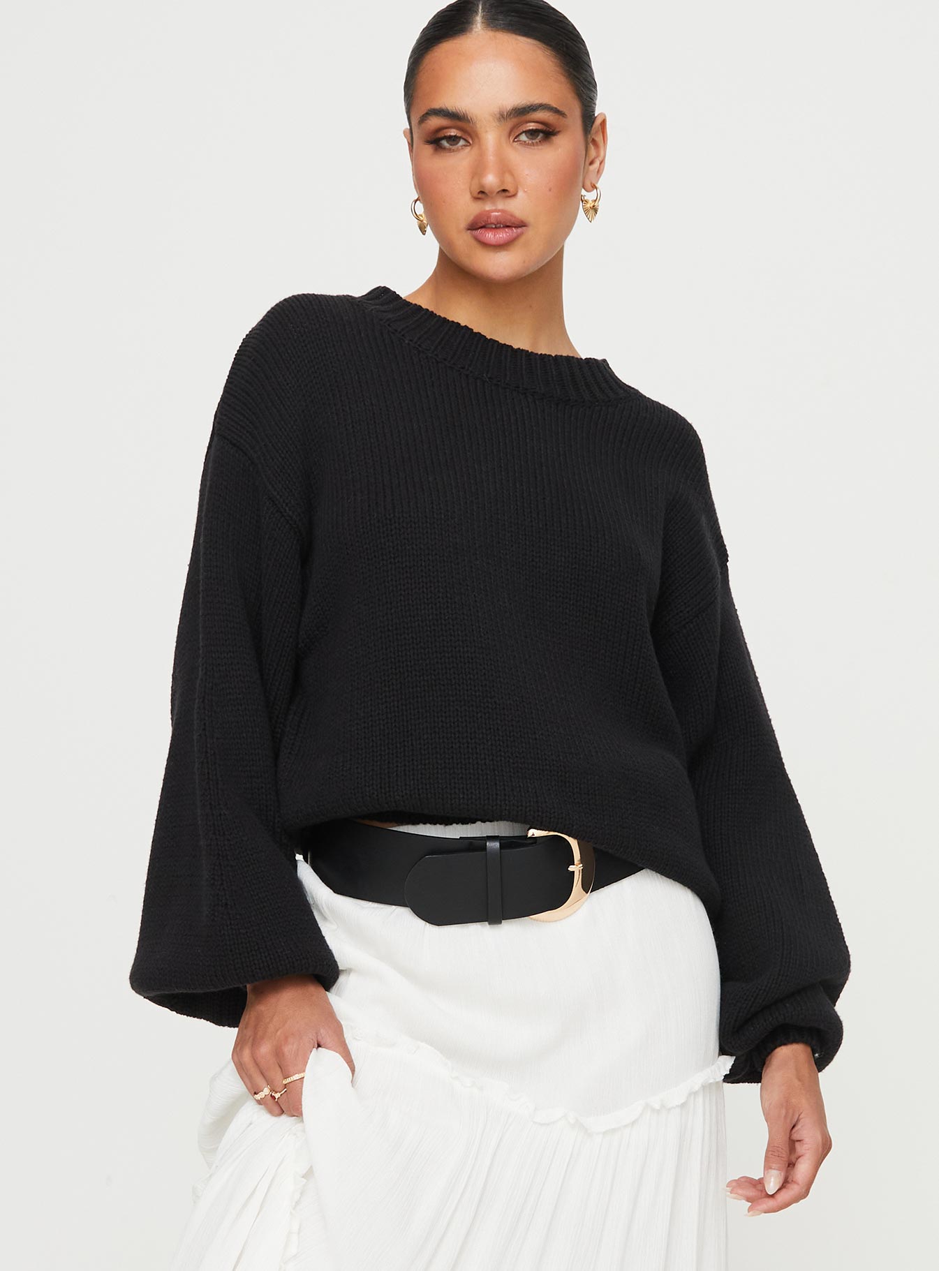 Harmony knit sweater black