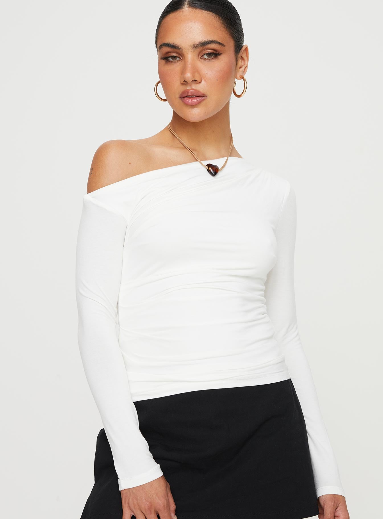 Marinne long sleeve top white