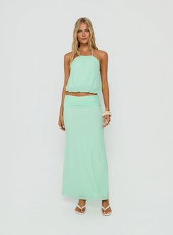 Wild Dune Tie Neck Top Green