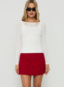 Torrance Sporty Skort Red / White