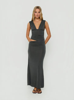 Evelen Thick Strap Maxi Dress Grey