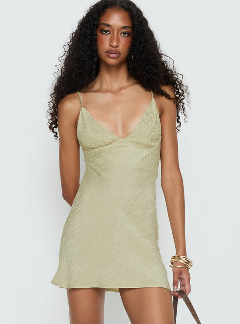 Makaia Balconette Mini Dress Sage